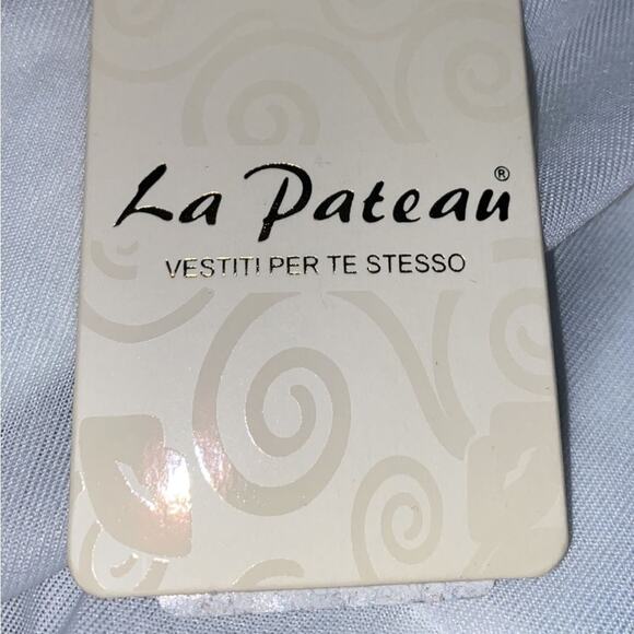 La Patean White With Blue Flowers Dress - Picture 4 of 14